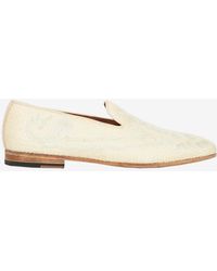 Etro - Raffia-Embroidered Loafers - Lyst