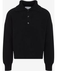 Ami Paris - High-Collar Wool Sweater - Lyst