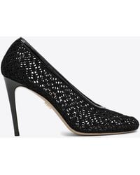 Ferragamo - Sol 95 Macramé Leather Pumps - Lyst