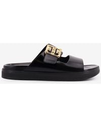 Givenchy - 4G Liquid Leather Slides - Lyst