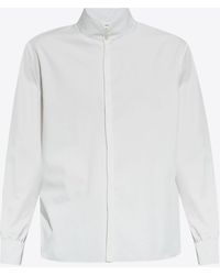 Saint Laurent - Imperial Collar Long-Sleeved Shirt - Lyst