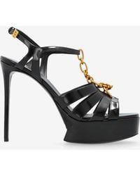 Balmain - Sync 125 Nappa Leather Platform Sandals - Lyst
