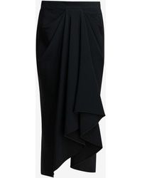 Givenchy - Draped Midi Skirt - Lyst