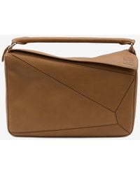 Loewe - Large Puzzle Edge Grained Leather Top Handle Bag - Lyst