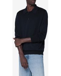 Golden Goose - Long-Sleeved Wool Polo T-Shirt - Lyst