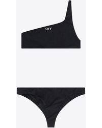 Off-White c/o Virgil Abloh - Logo Embroidered One-Shoulder Bikini - Lyst