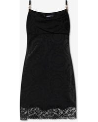 Versace - Barocco Lace Sleeveless Mini Dress - Lyst