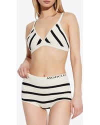 Moncler - Logo Intarsia Striped Boucle Bikini - Lyst