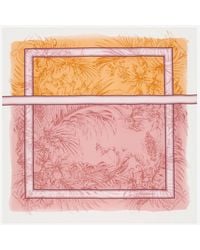 Ferragamo - Gravure Print Silk Scarf - Lyst