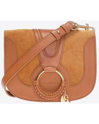 See By Chloé - Hana Leather And Suede Crossbody Bag - Lyst