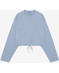 Prada - Elastic Hem Long-Sleeved T-Shirt - Lyst