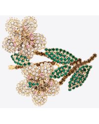 Rosantica - Small Botanica Crystal-Embellished Brooch - Lyst