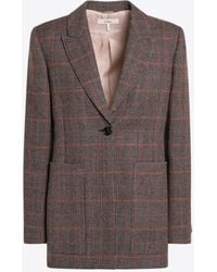 Chloé - Single-Breasted Prince Of Wales Blazer - Lyst