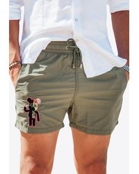 Les Canebiers - Ermitage Mono Bear Embroidered Swim Shorts - Lyst