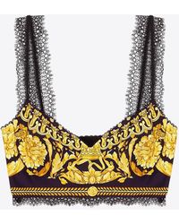 Versace - Barocco Print Silk Top - Lyst