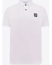 Stone Island - Logo Patch Polo T-Shirt - Lyst
