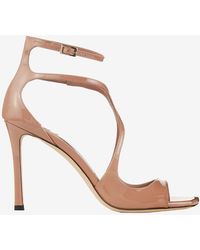 Jimmy Choo - Azia 95 Patent Leather Sandals - Lyst