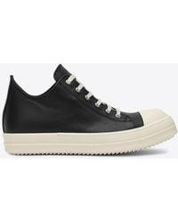 Rick Owens - Hollywood Low-Top Leather Sneakers - Lyst