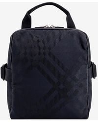 Burberry - Tonal Check Motif Messenger Bag - Lyst