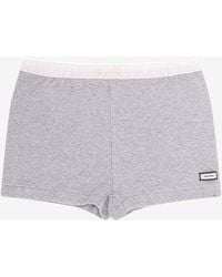 Entire studios - Logo-Patched Mini Shorts - Lyst