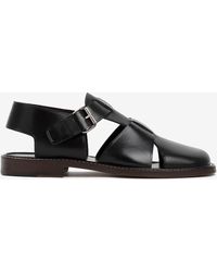 Lemaire - Fisherman Leather Sandals - Lyst