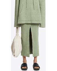 Nanushka - Nima Terry Knit Zip-Detail Midi Skirt - Lyst