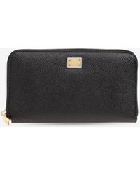 Dolce & Gabbana - Zip-Around Grained Leather Wallet - Lyst