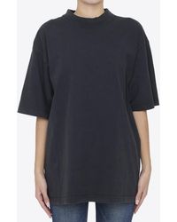 Balenciaga - Hand-Drawn Logo Crewneck T-Shirt - Lyst