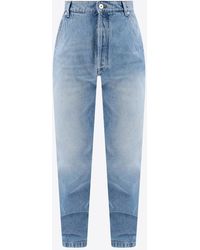 Balmain - Embossed Monogram Slim-Leg Jeans - Lyst