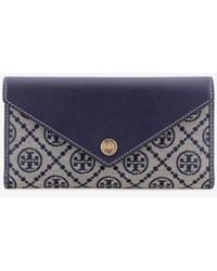 Tory Burch - T Monogram Jacquard Envelope Wallet - Lyst