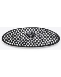 Prada - Crystal-Embellished Hair Clip - Lyst
