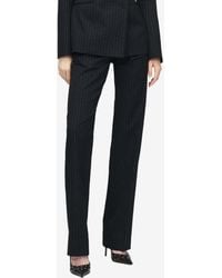 McQueen - Wool Pinstripe Tailored Pants - Lyst