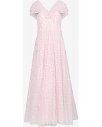 Needle & Thread - Grace Gloss Off-Shoulder Sequined Gown - Lyst