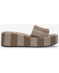 Fendi - Sunshine Wedge Sandals, - Lyst