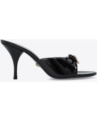 Versace - Opera Bow 85 Patent Leather Mules - Lyst