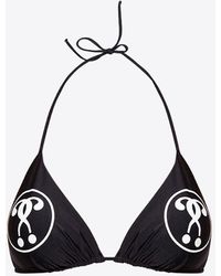 Moschino - Double Question Mark Print Bikini Top - Lyst