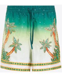Casablancabrand - Joyaux D'Afrique Silk Shorts - Lyst