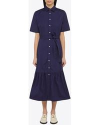 Polo Ralph Lauren - Belted Midi Shirt Dress - Lyst