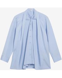Loewe - Long-Sleeved Poplin Shirt With Draping - Lyst