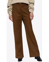 Tory Burch - Wide-Leg Wool Tailored Pants - Lyst
