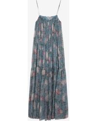 Chloé - Floral Print Silk Maxi Dress - Lyst