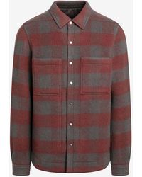 Rick Owens - Plaid Check Wool Overshirt - Lyst