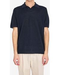 Roberto Collina - Linen Polo T-Shirt - Lyst