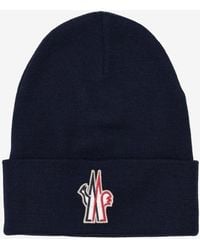 Moncler - Wool Embroidered Beanie - Lyst