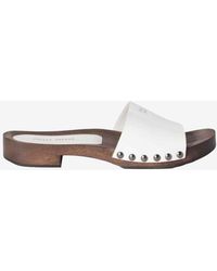 Miu Miu - Logo Plaque Patent Leather Slides - Lyst