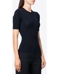 P.A.R.O.S.H. - Leila Ribbed Knit Wool Top - Lyst