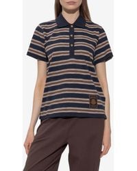 Moncler - Striped Polo T-Shirt - Lyst