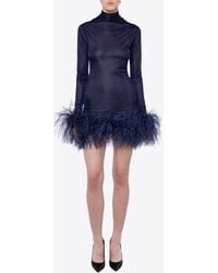 16Arlington - Luna Feather Mini Dress - Lyst