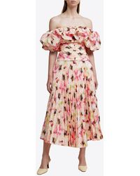 Acler - Arahura Off-Shoulder Floral Midi Dress - Lyst