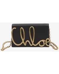 Chloé - Iconic Logo Leather Shoulder Bag - Lyst